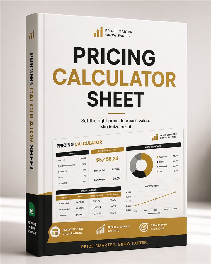 Pricing Calculator Sheet